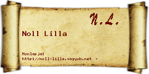 Noll Lilla névjegykártya